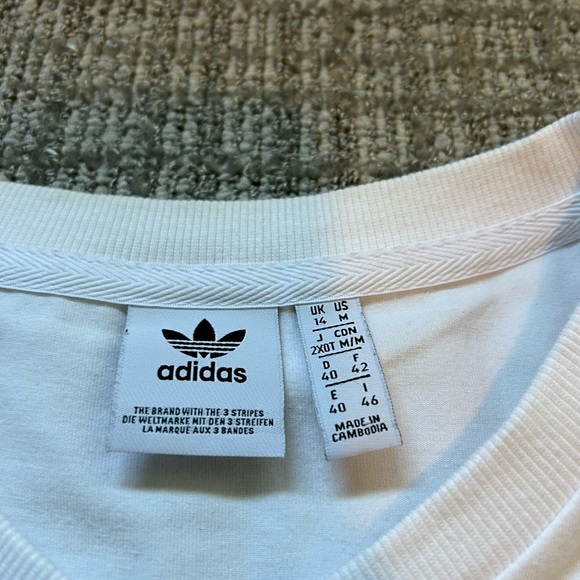 Adidas Trefoil Cropped 3 Stripes Top - Picture 3 of 5